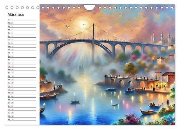 Produktbild: Verwunschene St&auml;dte in Traumwelten (Wandkalender 2026 DIN A4 quer), CALVENDO Monatskalender