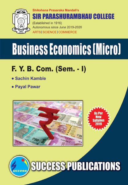 Produktbild: Business Economics(F.Y.B.Com,S.P. College,Sem.-I)