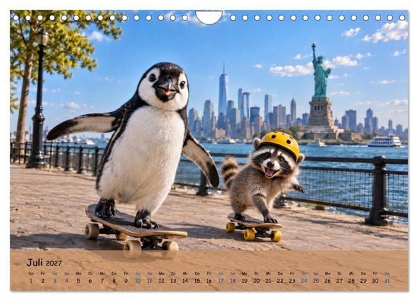 Produktbild: Pinguins gro&szlig;e Weltreise (Wandkalender 2027 DIN A4 quer), CALVENDO Monatskalender