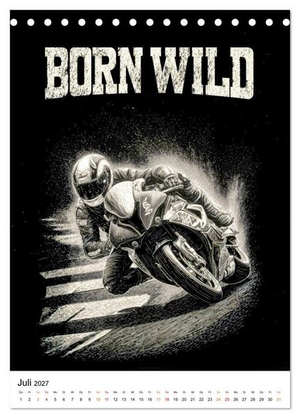 Produktbild: Phantom Bikers - Born Wild (Tischkalender 2027 DIN A5 hoch), CALVENDO Monatskalender