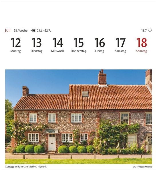 Produktbild: England Sehnsuchtskalender 2027 - Wochenkalender mit 53 Postkarten