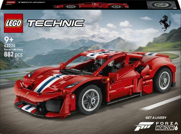 Produktbild: LEGO Technic 42235 Ferrari 488 PISTA Auto, Bauspielzeug f&uuml;r Kinder ab 9 Jahren, Ferrari-Merch