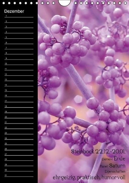 Produktbild: Naturbilder mit Sternzeichen / Geburtstagskalender (Wandkalender immerw&auml;hrend DIN A4 hoch)
