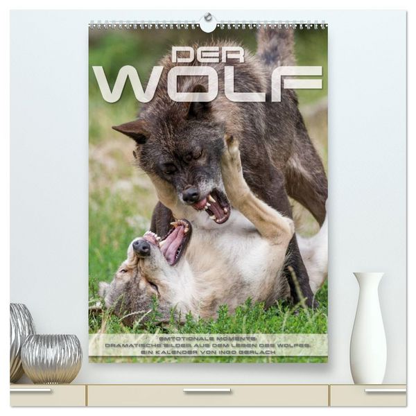 Produktbild: Emotionale Momente: Der Wolf. (hochwertiger Premium Wandkalender 2026 DIN A2 hoch), Kunstdruck in Hochglanz