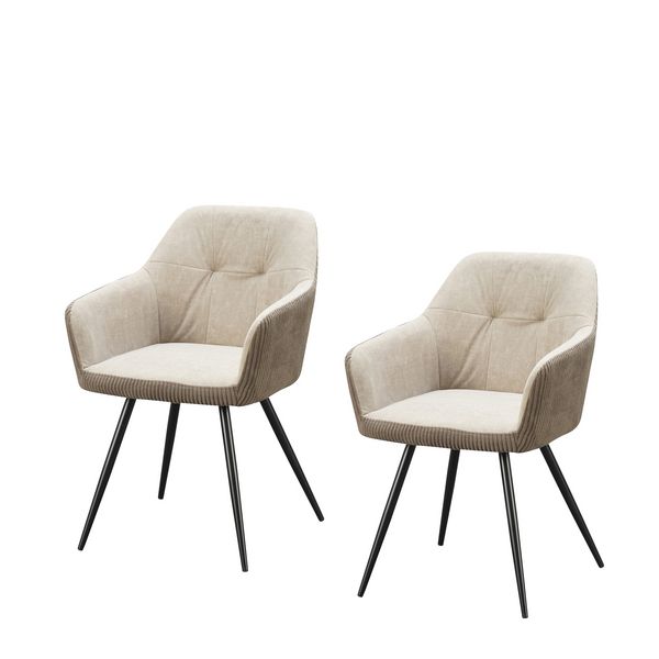 Produktbild: HTI-Living Stuhl Joschka Taupe 2er Set Stuhl Joschka Taupe 2er Set