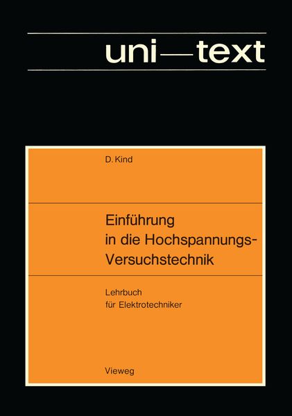 Produktbild: Einf&uuml;hrung in die Hochspannungs-Versuchstechnik