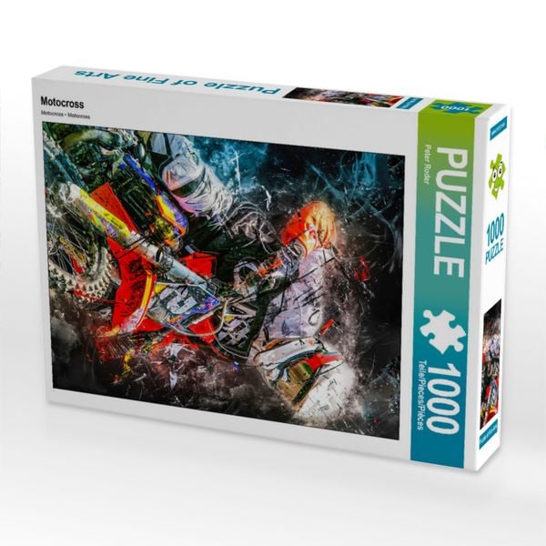Produktbild: CALVENDO Puzzle Motocross 1000 Teile Lege-Gr&ouml;&szlig;e 480 x 640 cm Foto-Puzzle Bild von Peter Roder