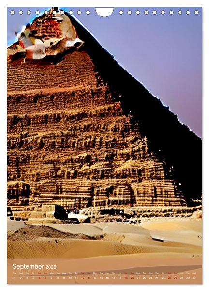 Produktbild: Ancient Egypt - Digital Artwork created by Artificial Intelligence (Wall Calendar 2026 DIN A4 portrait), CALVENDO 12 Month Wall Calendar