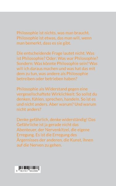 Produktbild: Philosophie als heitere Wissenschaft und strenge Kunst