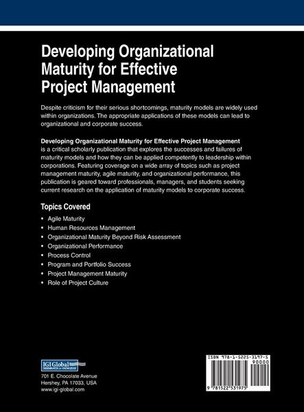 Produktbild: Developing Organizational Maturity for Effective Project Management