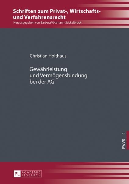 Produktbild: Gew&auml;hrleistung und Verm&ouml;gensbindung bei der AG