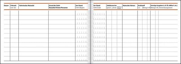 Produktbild: Fahrtenbuch A6 quer 40 Blatt