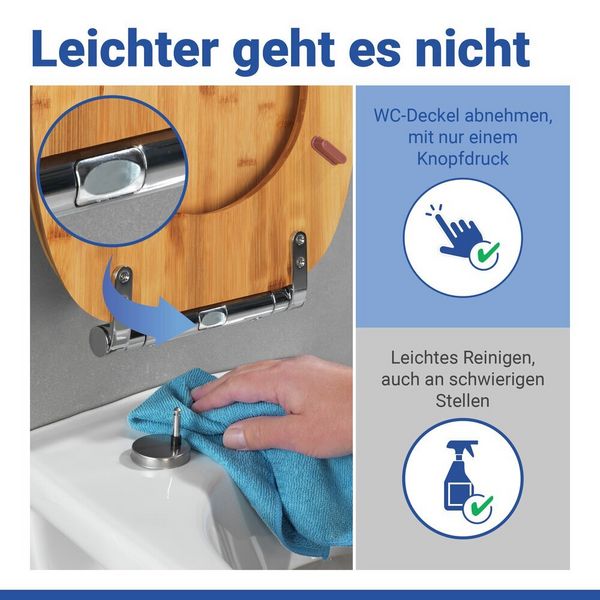 Produktbild: WC-Sitz Mod. Bambusa, Toilettensitz aus Bambus