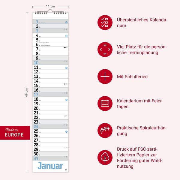 Produktbild: Langplaner, hellblau 2027