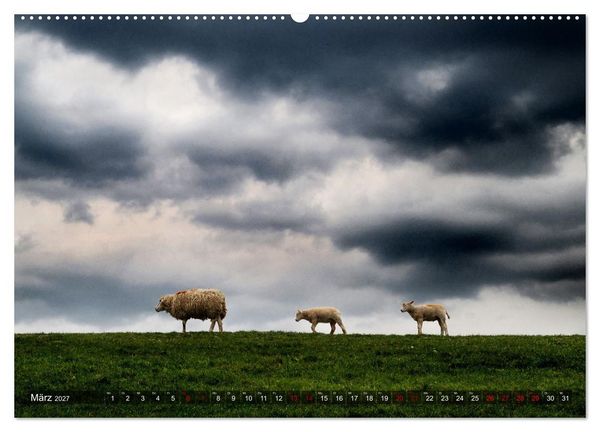 Produktbild: Bis zum Horizont. Der Himmel &uuml;ber Norddeutschland. (hochwertiger Premium Wandkalender 2027 DIN A2 quer), Kunstdruck in Hochglanz