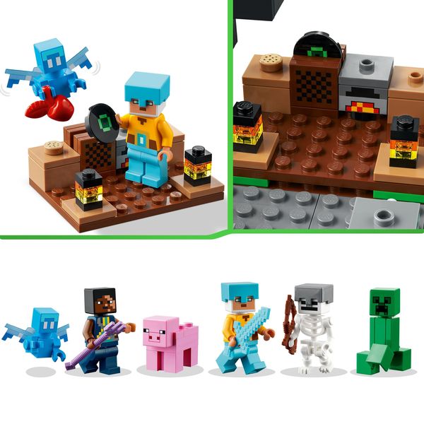 LEGO Minecraft 21244 Der Schwert-Außenposten Set, Spielzeug mit Figuren