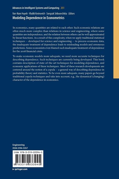 Produktbild: Modeling Dependence in Econometrics