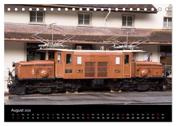 Produktbild: Schweizer Eisenbahn (Tischkalender 2026 DIN A5 quer), CALVENDO Monatskalender