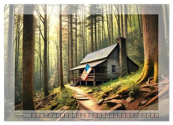 Produktbild: L'esprit am&eacute;ricain - Un hommage aux &Eacute;tats-Unis. (Calendrier mural 2026 DIN A2 vertical) calendrier de bureau