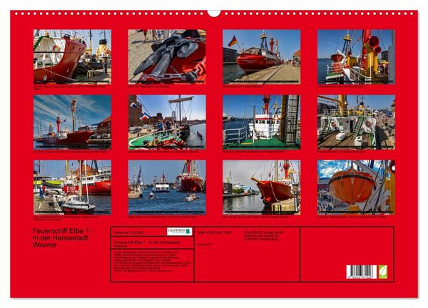 Produktbild: Feuerschiff Elbe 1 - In der Hansestadt Wismar (Wandkalender 2026 DIN A2 quer), CALVENDO Monatskalender
