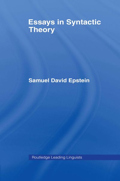Produktbild: Essays in Syntactic Theory