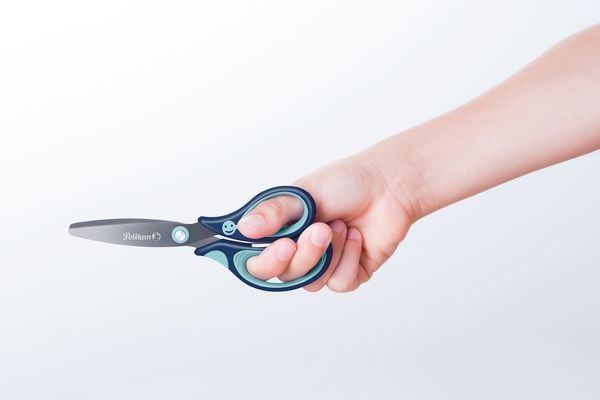 Pelikan Schule-Schere griffix Rund 14cm Blau, Rechtshänder