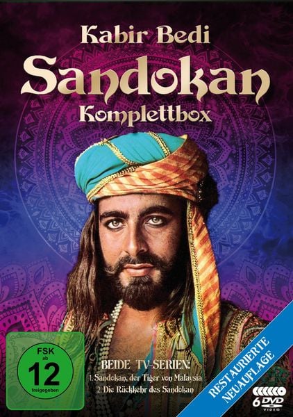 Produktbild: Sandokan - Komplettbox Neuauflage: Restored Version (Der Tiger von Malaysia & Die R&uuml;ckkehr des Sandokan) (Fernsehjuwelen) [6 DVDs]