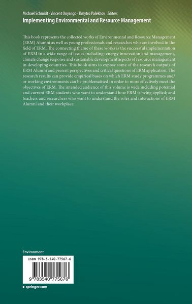 Produktbild: Implementing Environmental and Resource Management