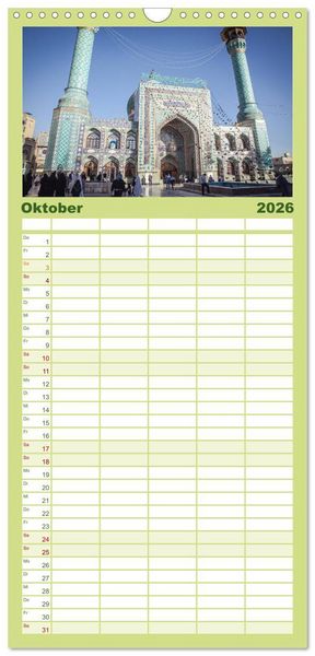 Produktbild: Familienplaner 2026 - Persische Kultur Irans mit 5 Spalten (Wandkalender, 21 x 45 cm) CALVENDO