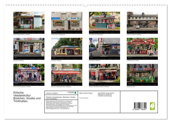 Produktbild: K&ouml;lsche Veedelskultur. B&uuml;dchen, Kioske und Trinkhallen. (hochwertiger Premium Wandkalender 2026 DIN A2 quer), Kunstdruck in Hochglanz