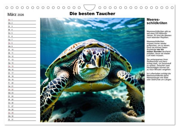 Produktbild: Tierische Rekorde (Wandkalender 2026 DIN A4 quer), CALVENDO Monatskalender
