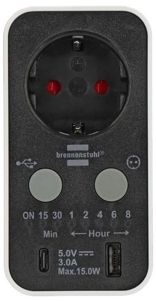 Produktbild: Brennenstuhl 1506180 Steckdosen-Timer digital 3000 W IP20