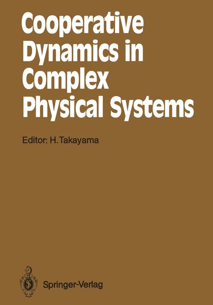 Produktbild: Cooperative Dynamics in Complex Physical Systems