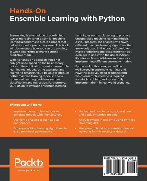 Produktbild: Hands-On Ensemble Learning with Python