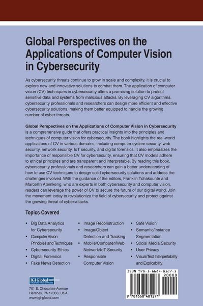 Produktbild: Global Perspectives on the Applications of Computer Vision in Cybersecurity