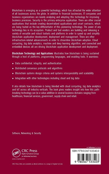 Produktbild: Blockchain Technology and Applications