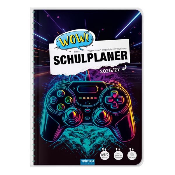 TRÖTSCH - Schulplaner WOW Gaming 26/27