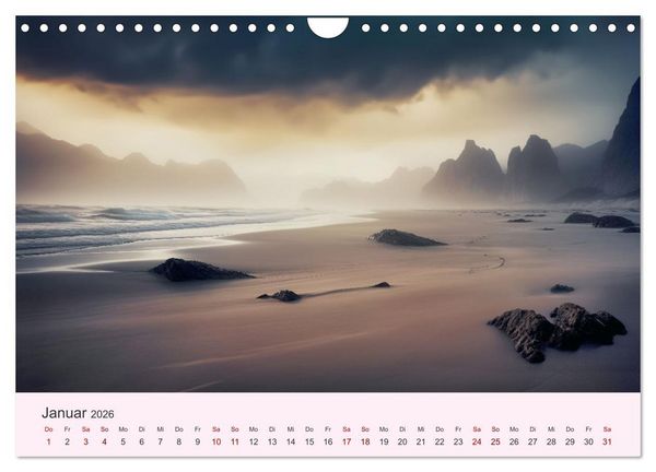 Produktbild: Sturmgetrieben - Der wilde K&uuml;stenkalender (Wandkalender 2026 DIN A4 quer), CALVENDO Monatskalender