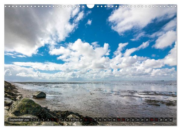 Produktbild: Wattenmeer Nordsee - Lichtstimmungen zwischen Land und Meer (Wandkalender 2026 DIN A3 quer), CALVENDO Monatskalender