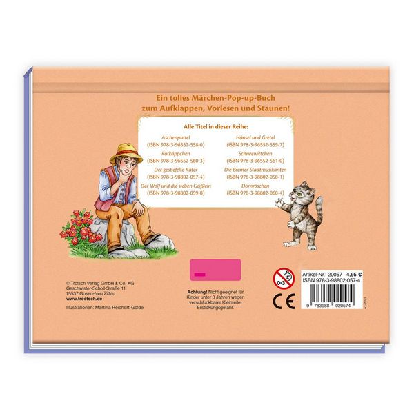 Produktbild: Tr&ouml;tsch M&auml;rchenbuch Pop-up-Buch Der gestiefelte Kater