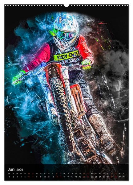Produktbild: Motocross - einfach faszinierend (hochwertiger Premium Wandkalender 2026 DIN A2 hoch), Kunstdruck in Hochglanz