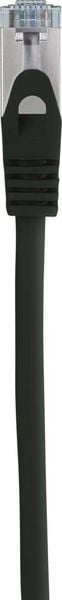 Produktbild: Renkforce RF-5044042 RJ45 Patchkabel CAT 6a S/FTP 1.00m Schwarz Flammwidrig 1St.