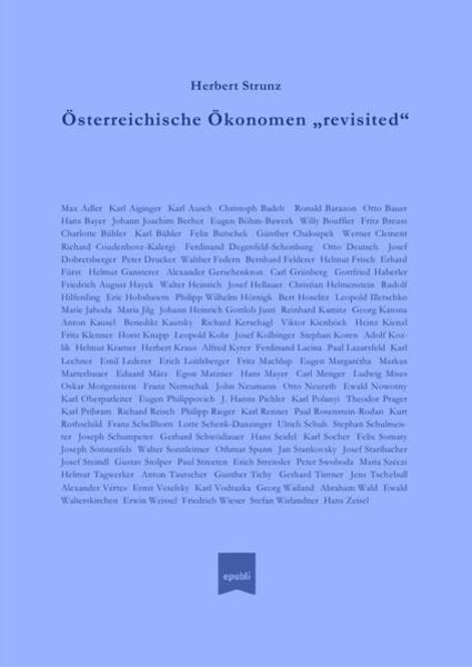 Österreichische Ökonomen „revisited“, Taschenbuch von Dr. Herbert Strunz, Epubli, 9783745003109