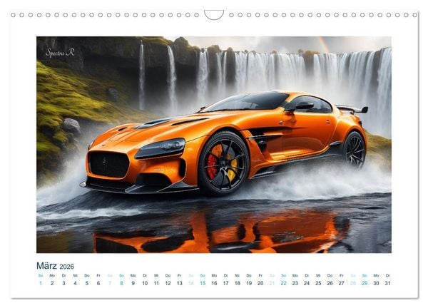Produktbild: Faszination KI-Sportwagen (Wandkalender 2026 DIN A3 quer), CALVENDO Monatskalender