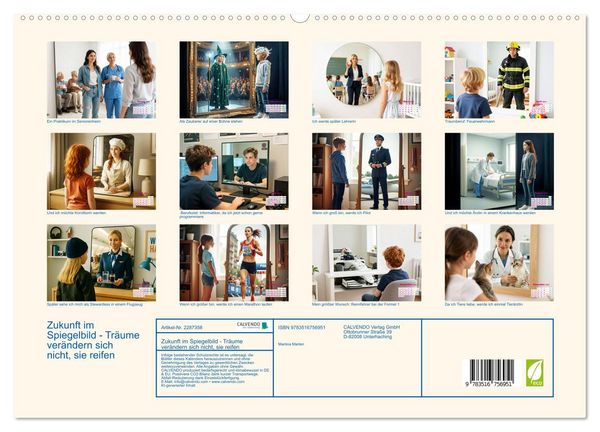 Produktbild: Zukunft im Spiegelbild - Tr&auml;ume ver&auml;ndern sich nicht, sie reifen (hochwertiger Premium Wandkalender 2027 DIN A2 quer), Kunstdruck in Hochglanz