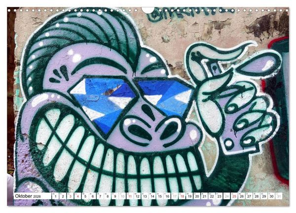 Produktbild: Gesichter Kubas - Havanna Graffiti (Wandkalender 2026 DIN A3 quer), CALVENDO Monatskalender