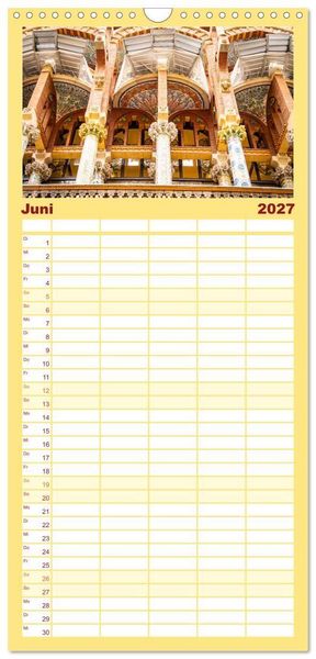 Produktbild: Familienplaner 2027 - Barcelona - Stadt der Kunstwerke und Architektur mit 5 Spalten (Wandkalender, 21 x 45 cm) CALVENDO