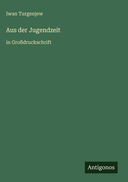 Produktbild: Aus der Jugendzeit