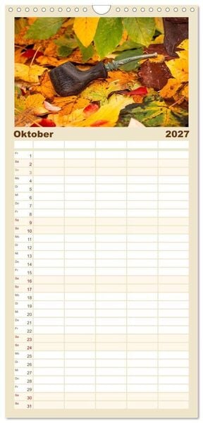 Produktbild: Familienplaner 2027 - Tabakpfeifenkunst mit 5 Spalten (Wandkalender, 21 x 45 cm) CALVENDO