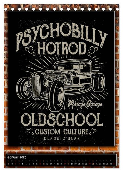 Produktbild: Automobil - nostalgische Momente (Tischkalender 2026 DIN A5 hoch), CALVENDO Monatskalender